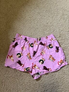 PINK Victoria's Secret Light Pink Puppy Print Sleep Shorts